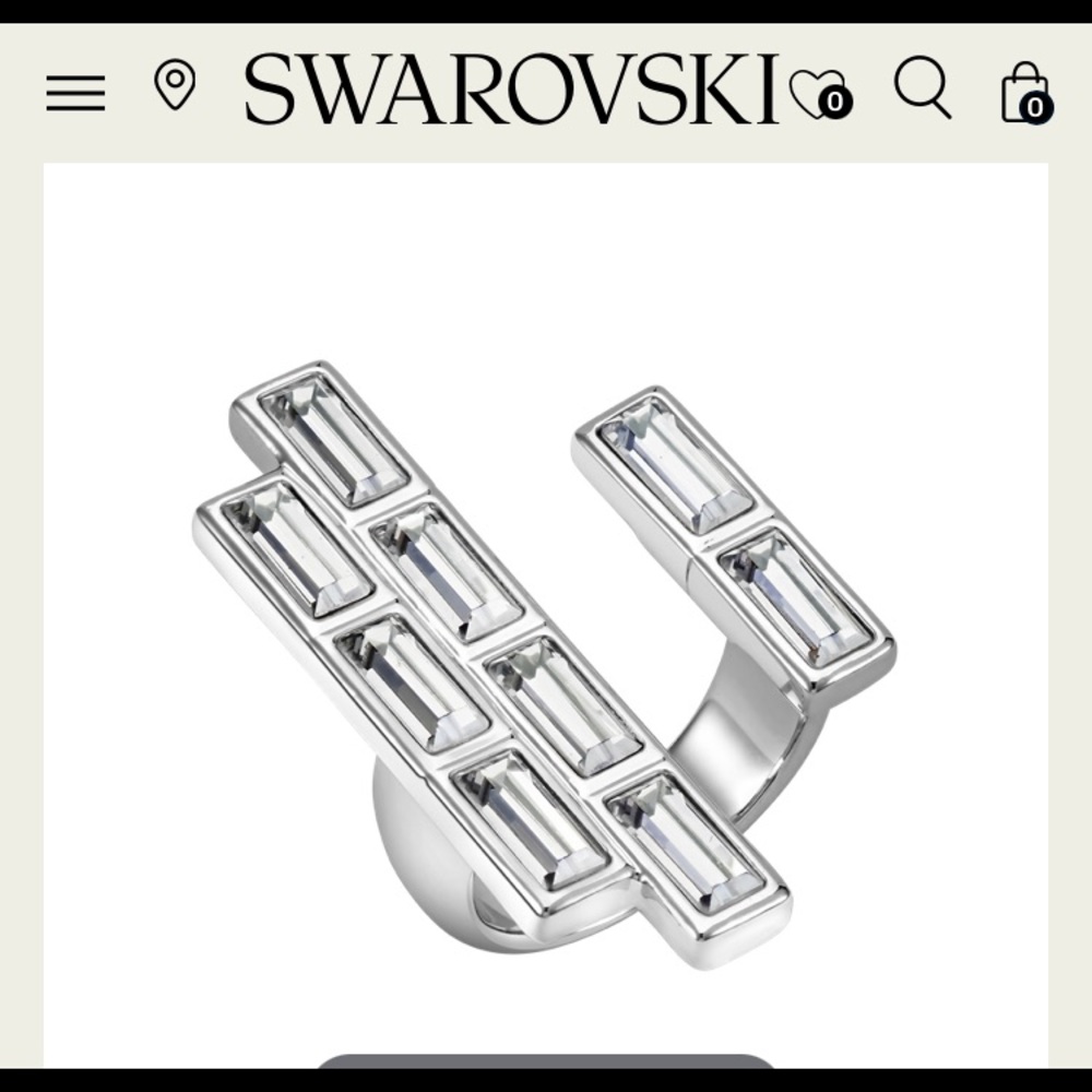 Atelier Swarovski fluid Azzurro open ring - Picture 4 of 12